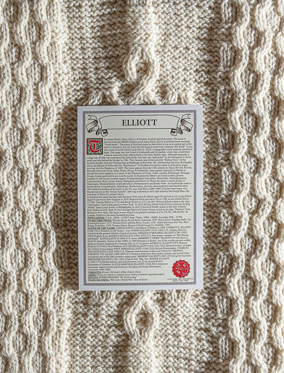 Aran Cashmere Elliot Clan Aran Throw