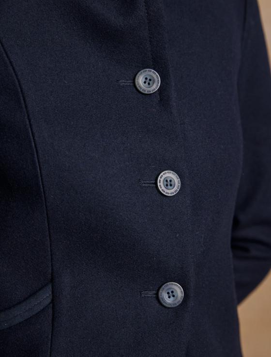 Aran Cashmere Emer Tweed Blazer - Deep Navy Melton