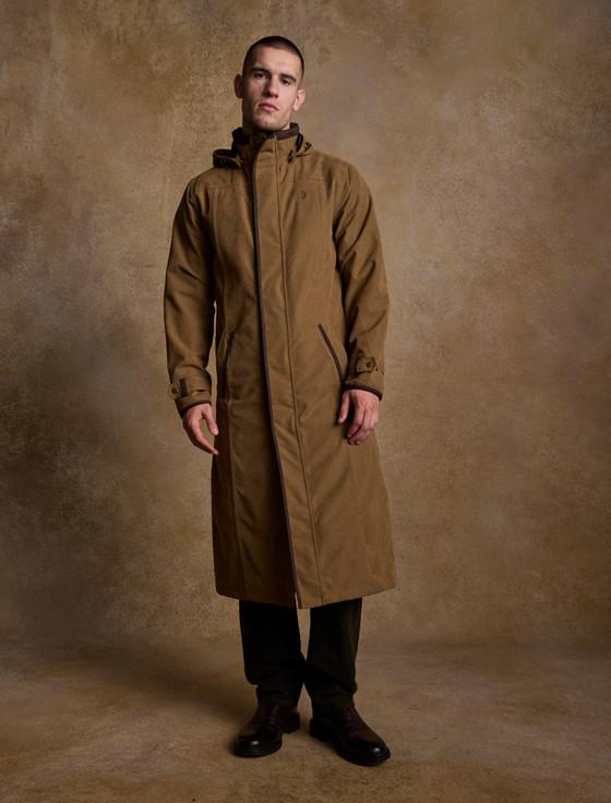 Aran Cashmere Emmet Waterproof Long Coat - Camel
