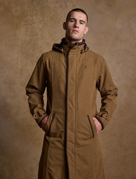 Aran Cashmere Emmet Waterproof Long Coat - Camel