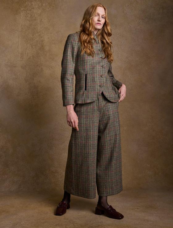 Aran Cashmere Enya Tweed Culottes - Hacking Check