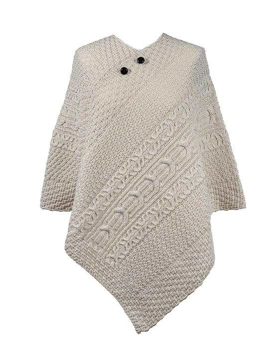aran cashmere Evans Clan Aran Poncho