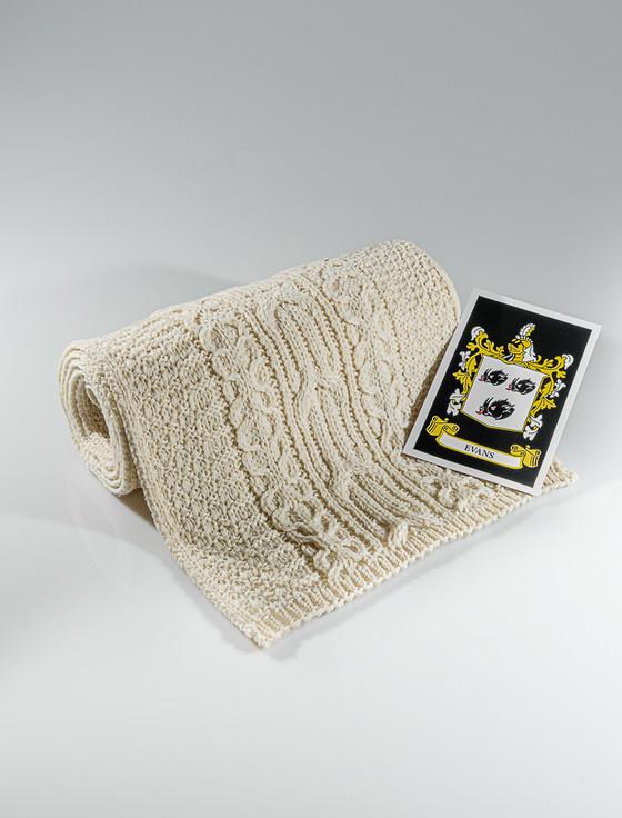 aran cashmere Evans Clan Scarf