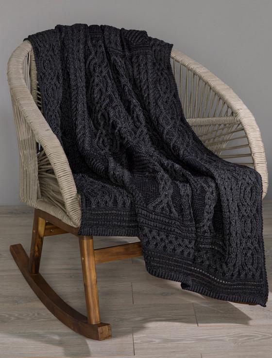 Aran Cashmere Fairy Tree Celtic Throw
