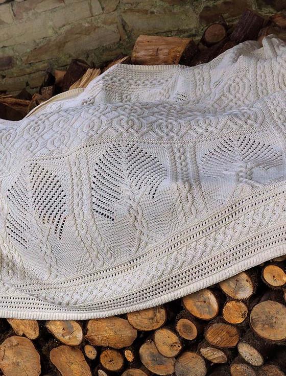 aran cashmere Fairy Tree Celtic Throw