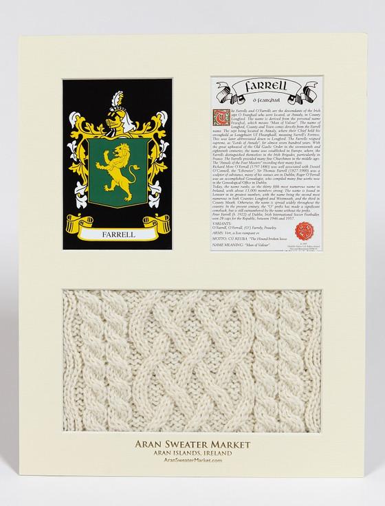 Aran Cashmere Farrell Clan Aran & History Display
