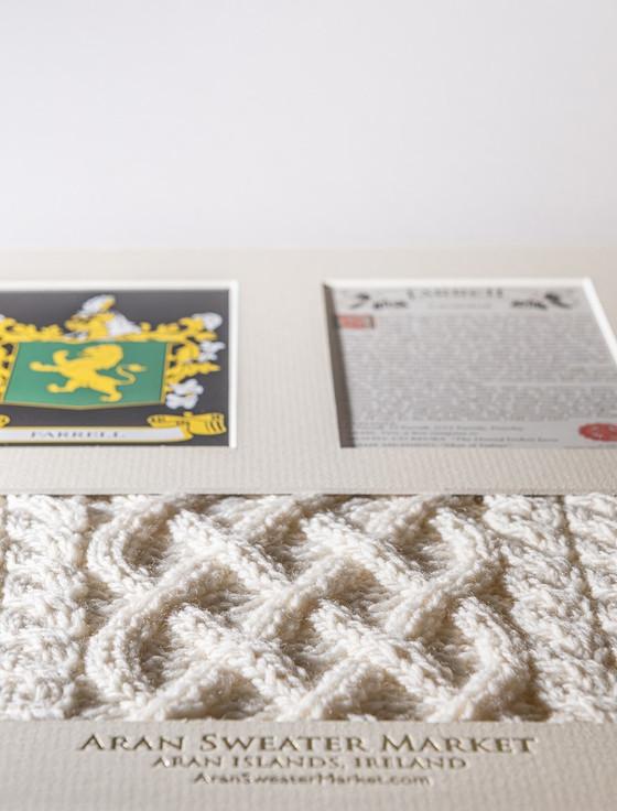 Aran Cashmere Farrell Clan Aran & History Display