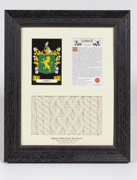 aran cashmere Farrell Clan Aran & History Display