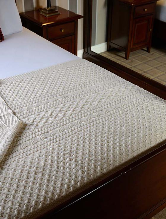 aran cashmere Farrell Clan Aran Throw
