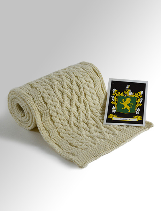 aran cashmere Farrell Clan Scarf