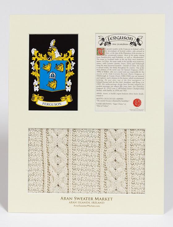 Aran Cashmere Ferguson Clan Aran & History Display