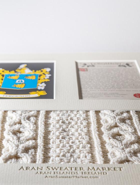 Aran Cashmere Ferguson Clan Aran & History Display