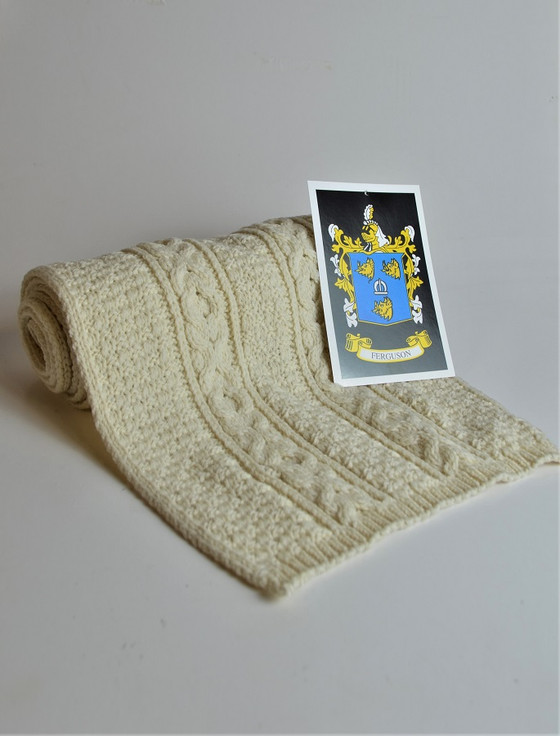 aran cashmere Ferguson Clan Scarf