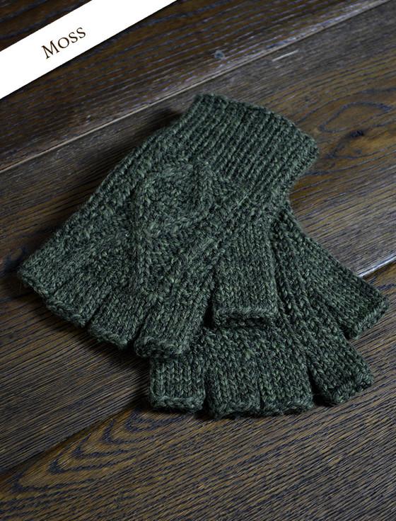 Aran Cashmere Fingerless Gloves