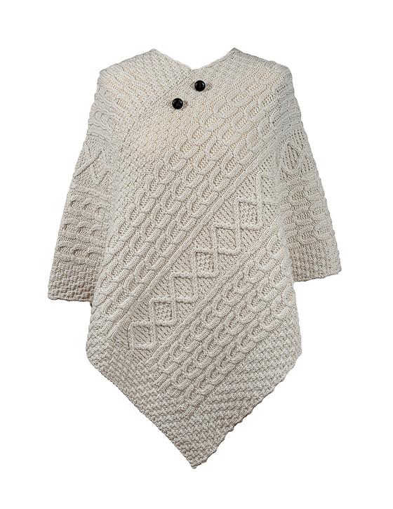 aran cashmere Finnegan Clan Aran Poncho