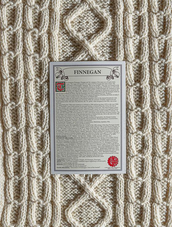 Aran Cashmere Finnegan Clan Aran Throw
