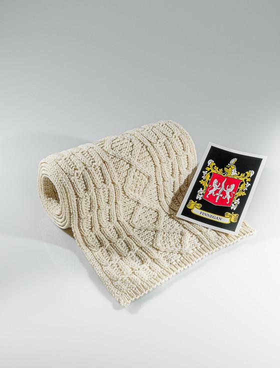 aran cashmere Finnegan Clan Scarf