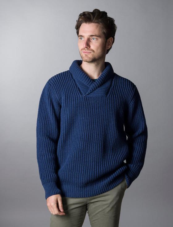 aran cashmere Fishe‎rma‎n Sh‎awl Neck Sweater