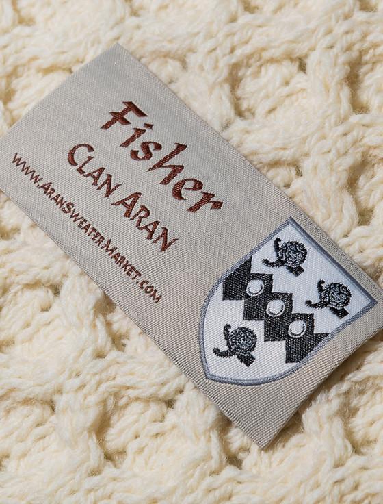 Aran Cashmere Fisher Clan Aran Poncho