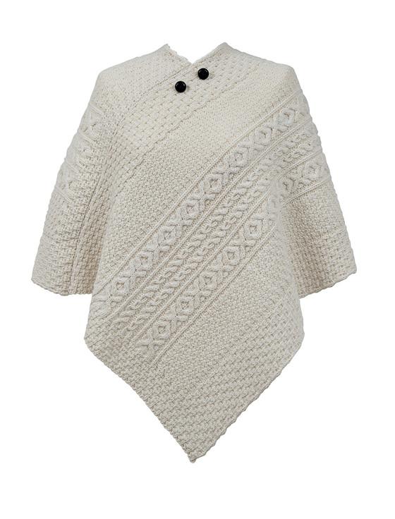 aran cashmere Fisher Clan Aran Poncho