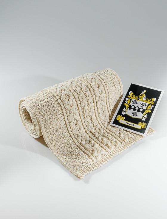aran cashmere Fisher Clan Scarf