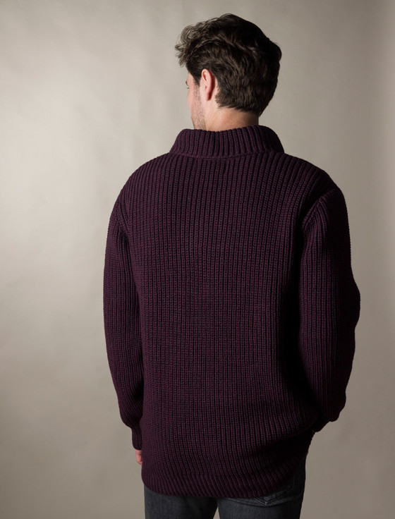 Aran Cashmere Fisherma‎n Sh‎awl Neck Sw‎eater
