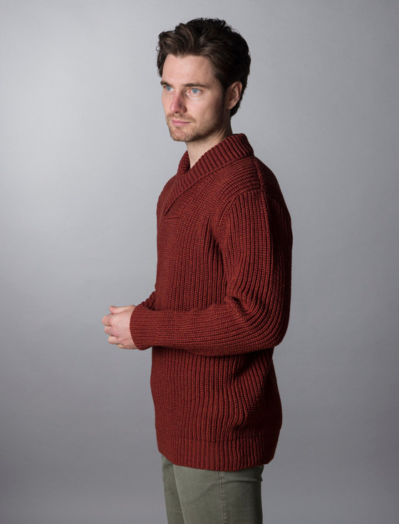 Aran Cashmere Fisherma‎n Sh‎awl Neck Sweater