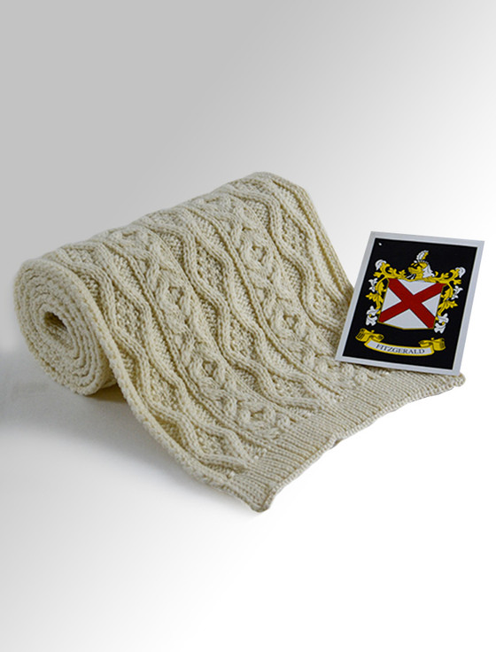 aran cashmere Fitzgerald Clan Scarf