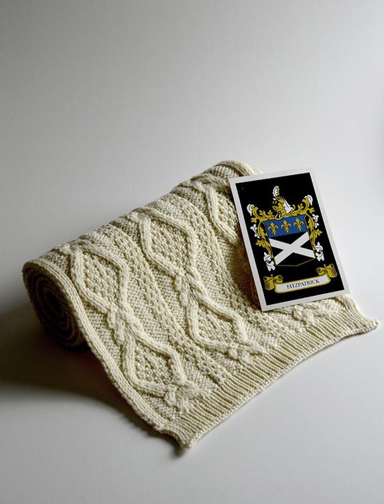 aran cashmere Fitzpatrick Clan Scarf