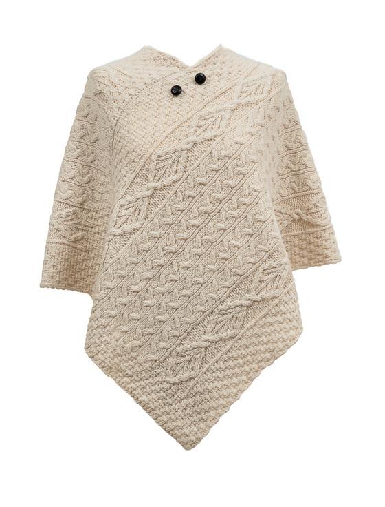 aran cashmere Flanagan Clan Aran Poncho