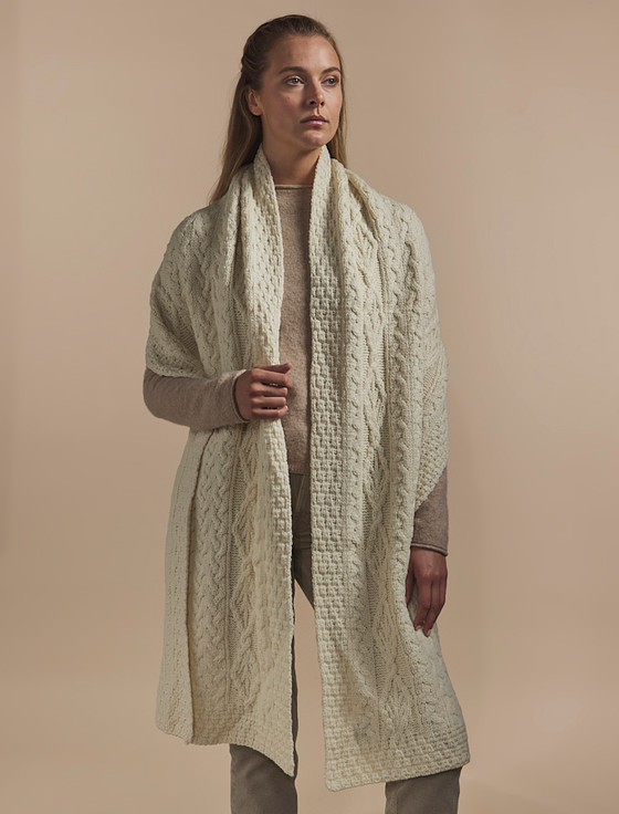 Aran Cashmere Flanagan Clan Aran Wrap