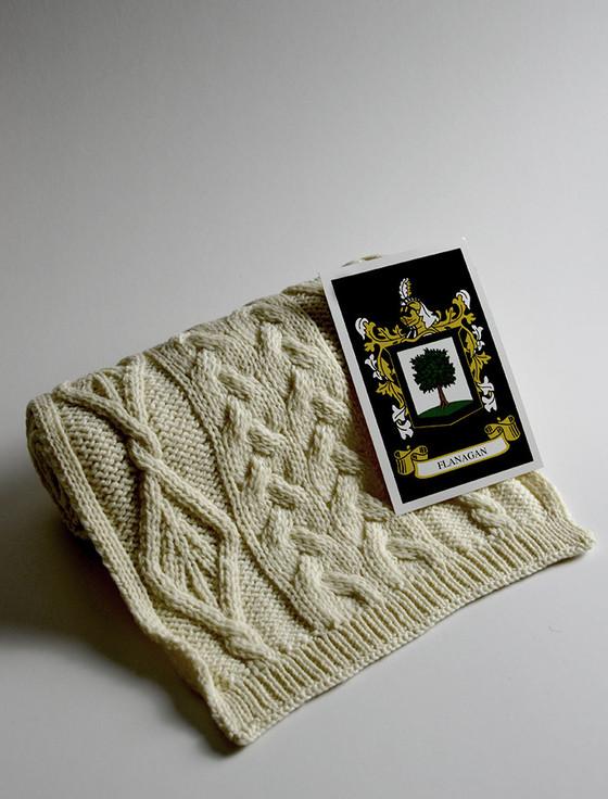 aran cashmere Flanagan Clan Scarf