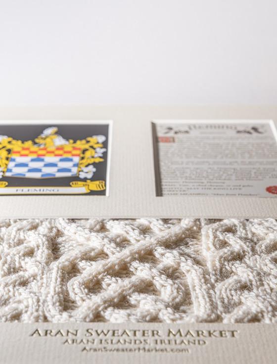 Aran Cashmere Fleming Clan Aran & History Display