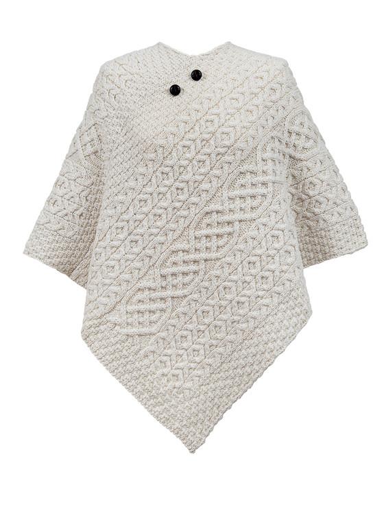 aran cashmere Fleming Clan Aran Poncho