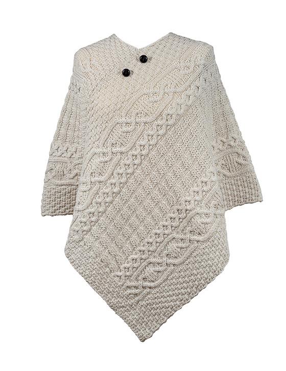 aran cashmere Fletcher Clan Aran Poncho