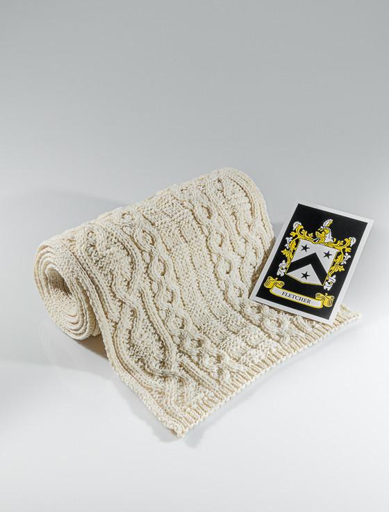 aran cashmere Fletcher Clan Scarf