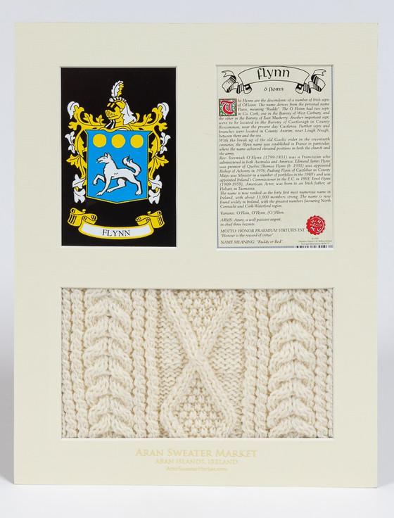 Aran Cashmere Flynn Clan Aran & History Display