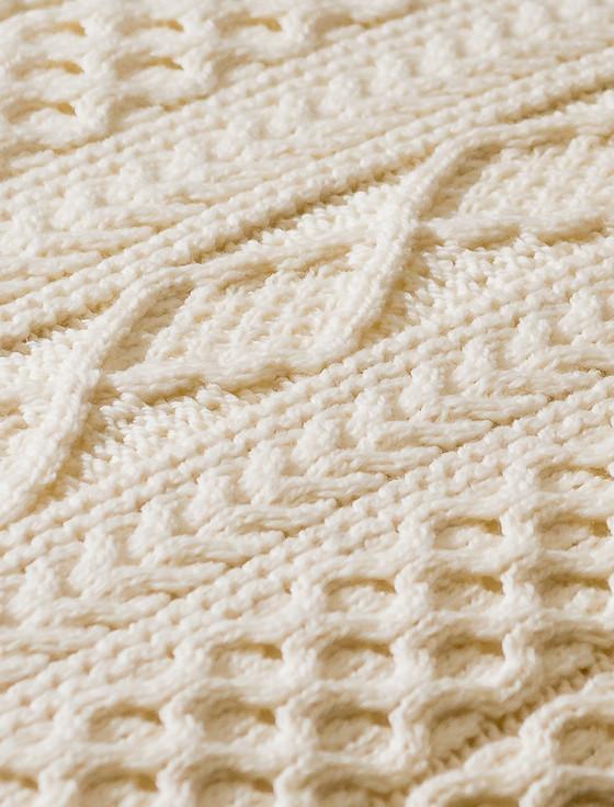 aran cashmere Flynn Clan Aran Wrap