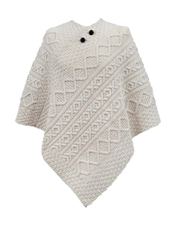 aran cashmere Fogarty Clan Aran Poncho