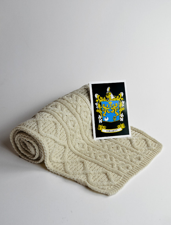 aran cashmere Fogarty Clan Scarf