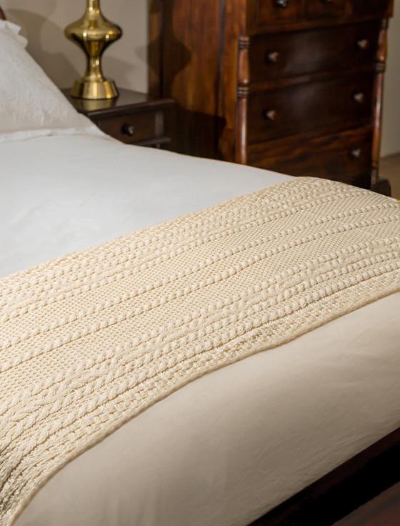 aran cashmere Foley Clan Aran Bed Runner