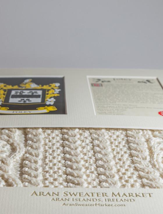 Aran Cashmere Foley Clan Aran & History Display