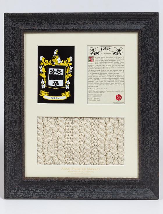 aran cashmere Foley Clan Aran & History Display