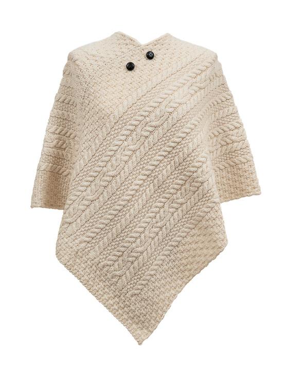 aran cashmere Foley Clan Aran Poncho