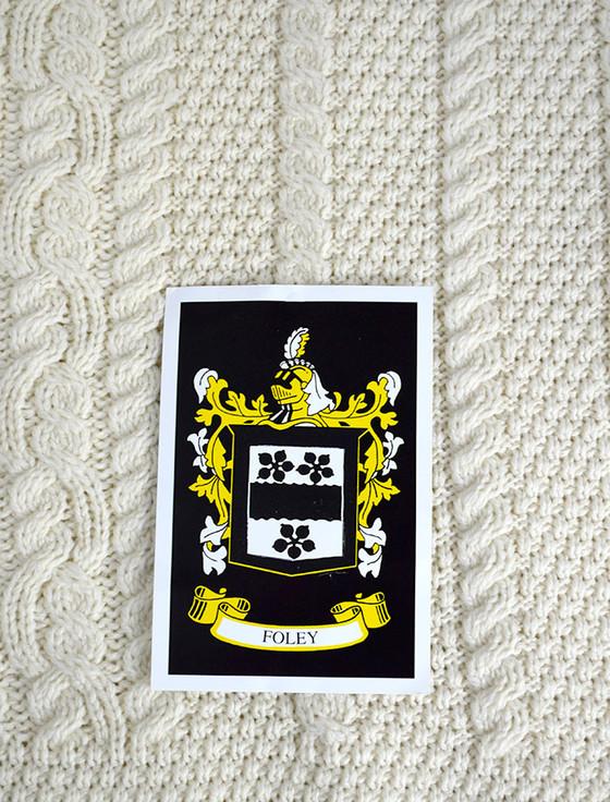 aran cashmere Foley Clan Aran Throw