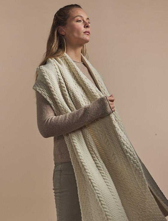 aran cashmere Foley Clan Aran Wrap