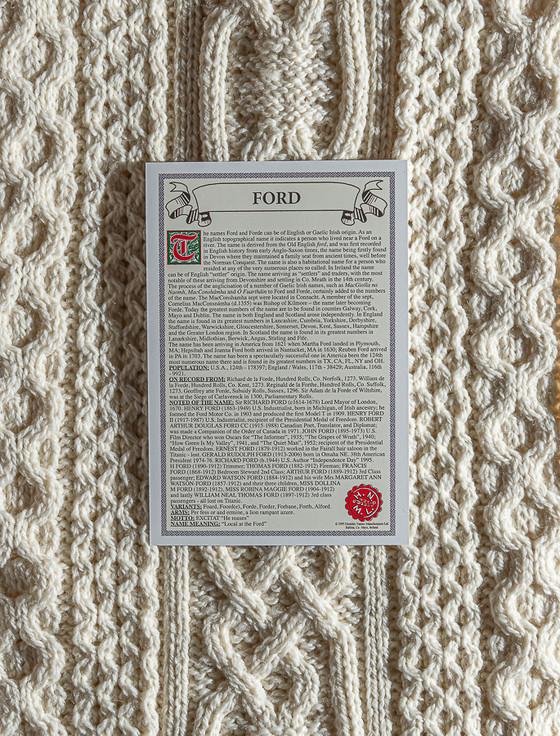 Aran Cashmere Ford Clan Scarf