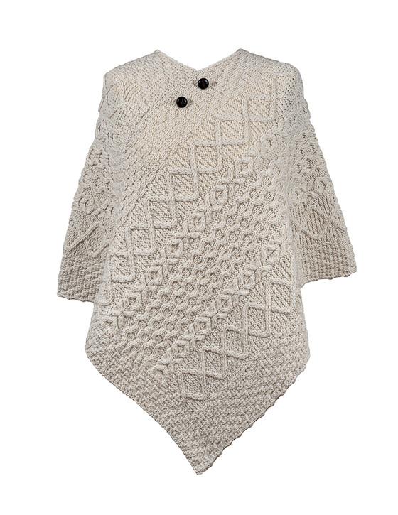 aran cashmere Fox Clan Aran Poncho