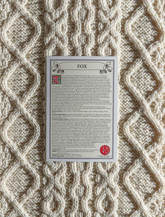 Aran Cashmere Fox Clan Aran Throw