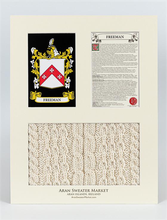 Aran Cashmere Freeman Clan Aran & History Display